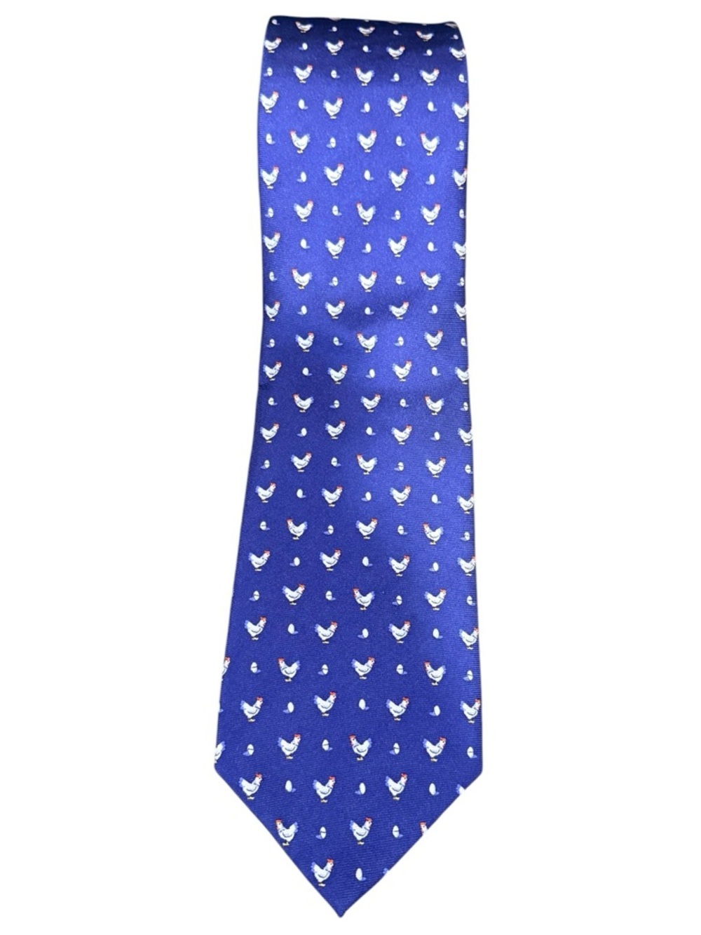 Brooks Brothers NWT Silk Navy Chicken Novelty Tie Made USA Mens Necktie